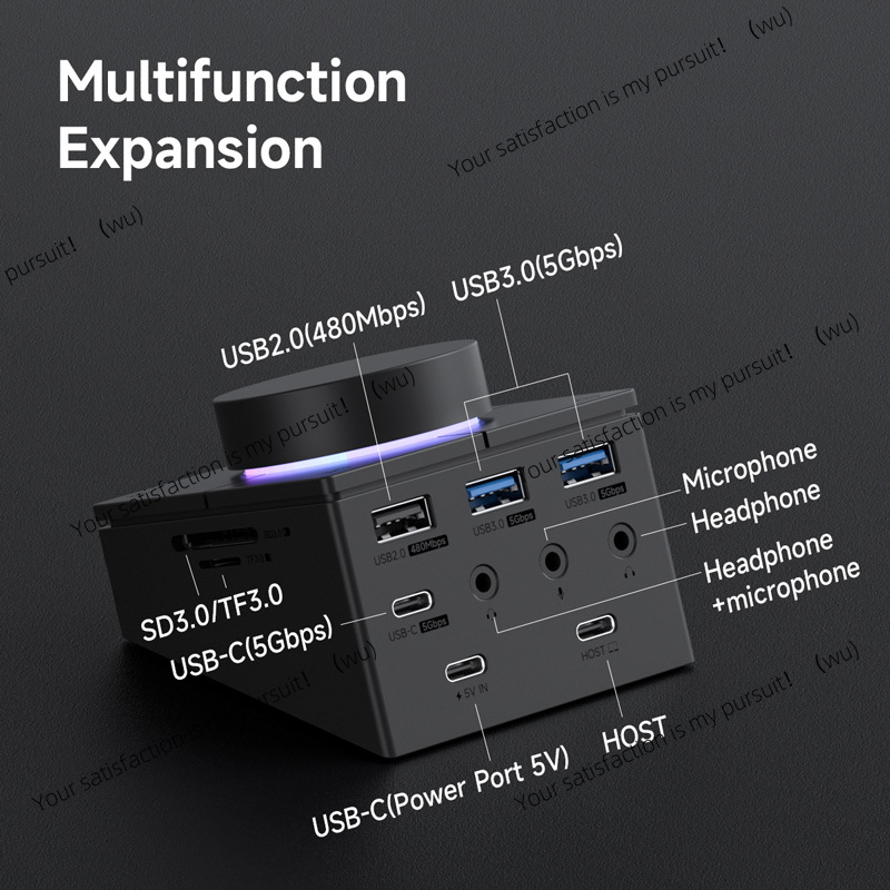 USB-C хаб с кнопками быстрого  – обзор и цена Docking Station Usb C
