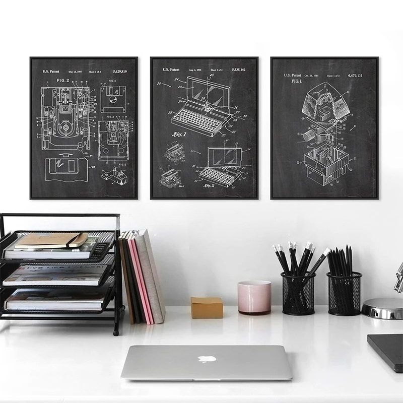 Набор из 6 винтажных постеров  – обзор и цена Office Tech Setup