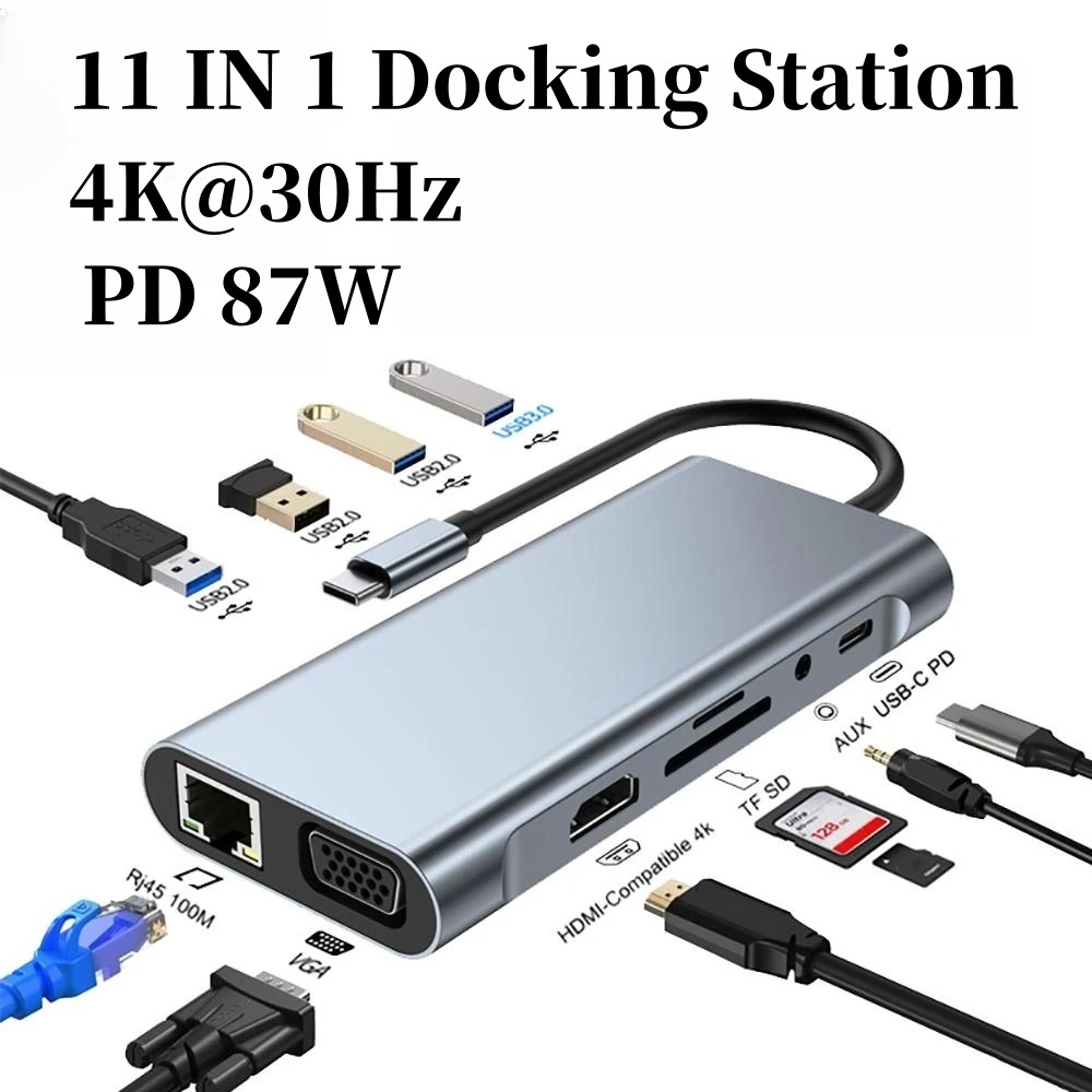 Док-концентратор 4/7/8/11 в 1, – обзор и цена Docking Station Usb C