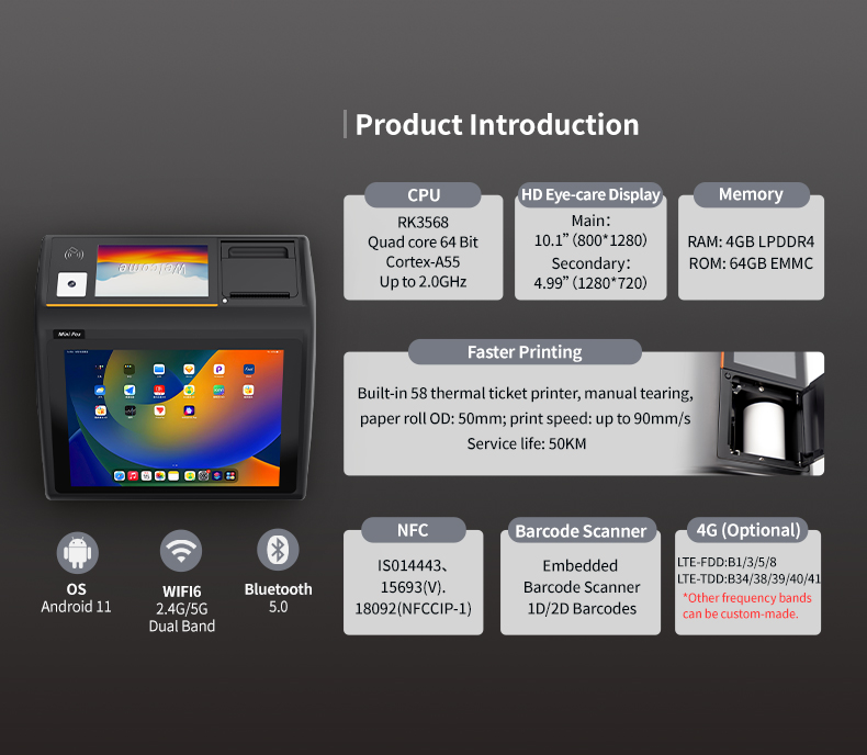 D3-Mini Smart Android POS-терм – обзор и цена Pos Terminal Android